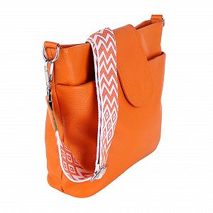 Сумка женская MIRROSI через плечо, натуральная кожа, сделано в Италии, стиль бохо, 30 x 24.50 x 9 см (Ш x ВxТ), много места для хранения, ручная сумка, нагрудная сумка, сумка через плечо (1 сумка и 2 ремешка) synthetic.ua - Фото 1