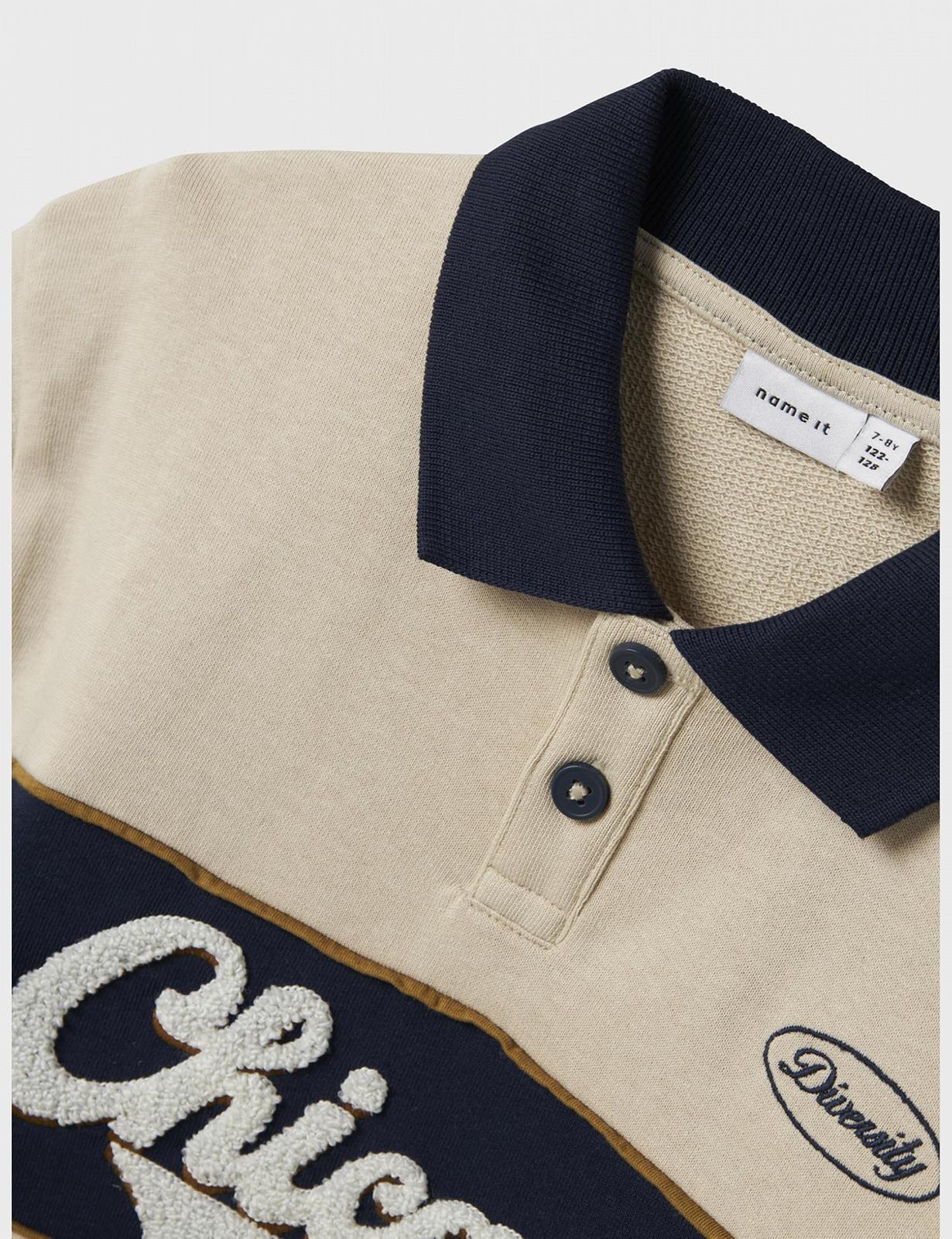 Поло NAME IT для хлопчиків Nkmlucan LS Nreg Sweat Polo Unb, фото №3