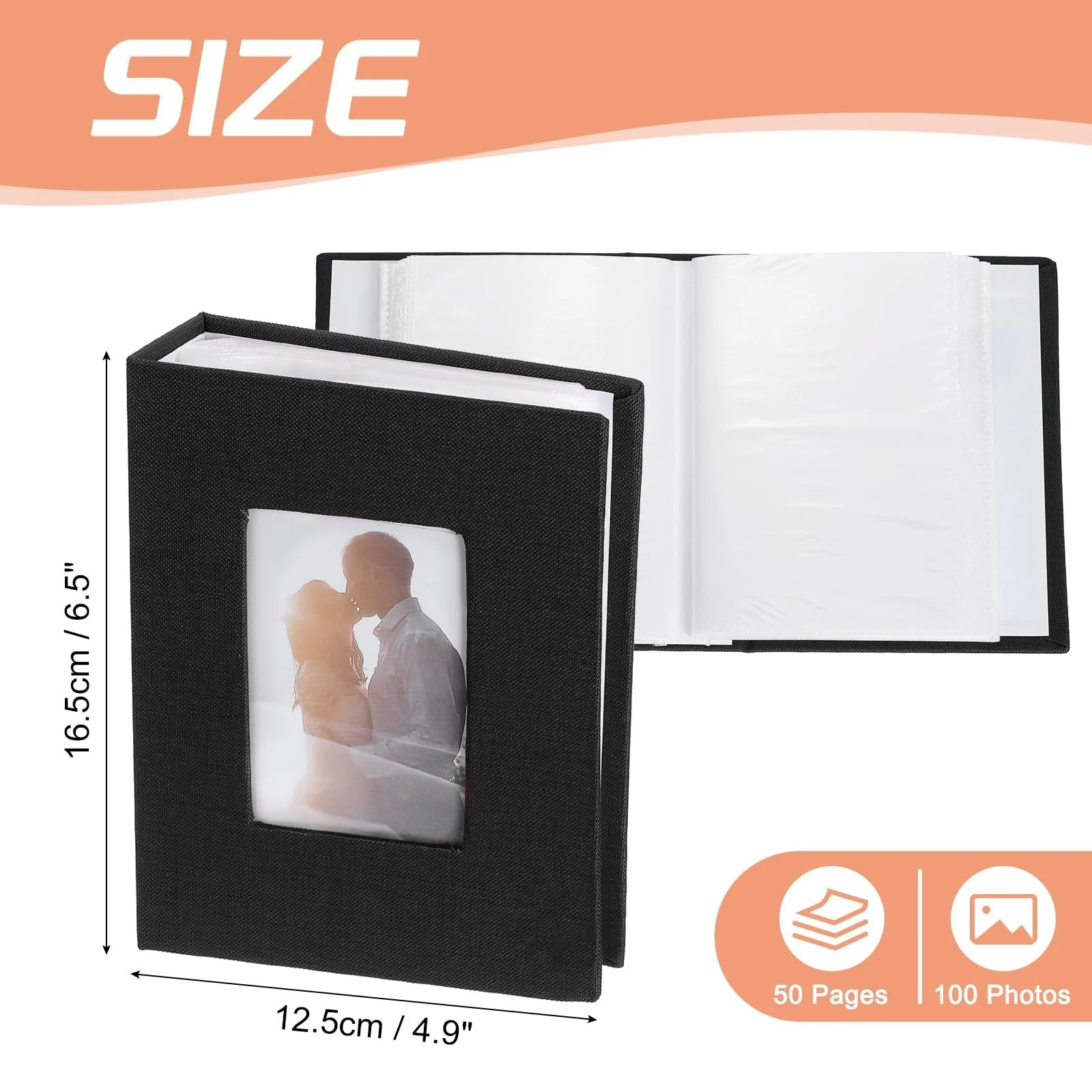 Фотоальбом sourcing map 4 x 6 Тканевая обложка Маленький фотоальбом на 100 карманов Вмещает 100 фотографий для свадьбы Семейная годовщина Помолвка Путешествия Черный, фото №2 Фотоальбом sourcing map 4 x 6 Тканевая обложка Маленький фотоальбом на 100 карманов Вмещает 100 фотографий для свадьбы Семейная годовщина Помолвка Путешествия Черный, фото №2