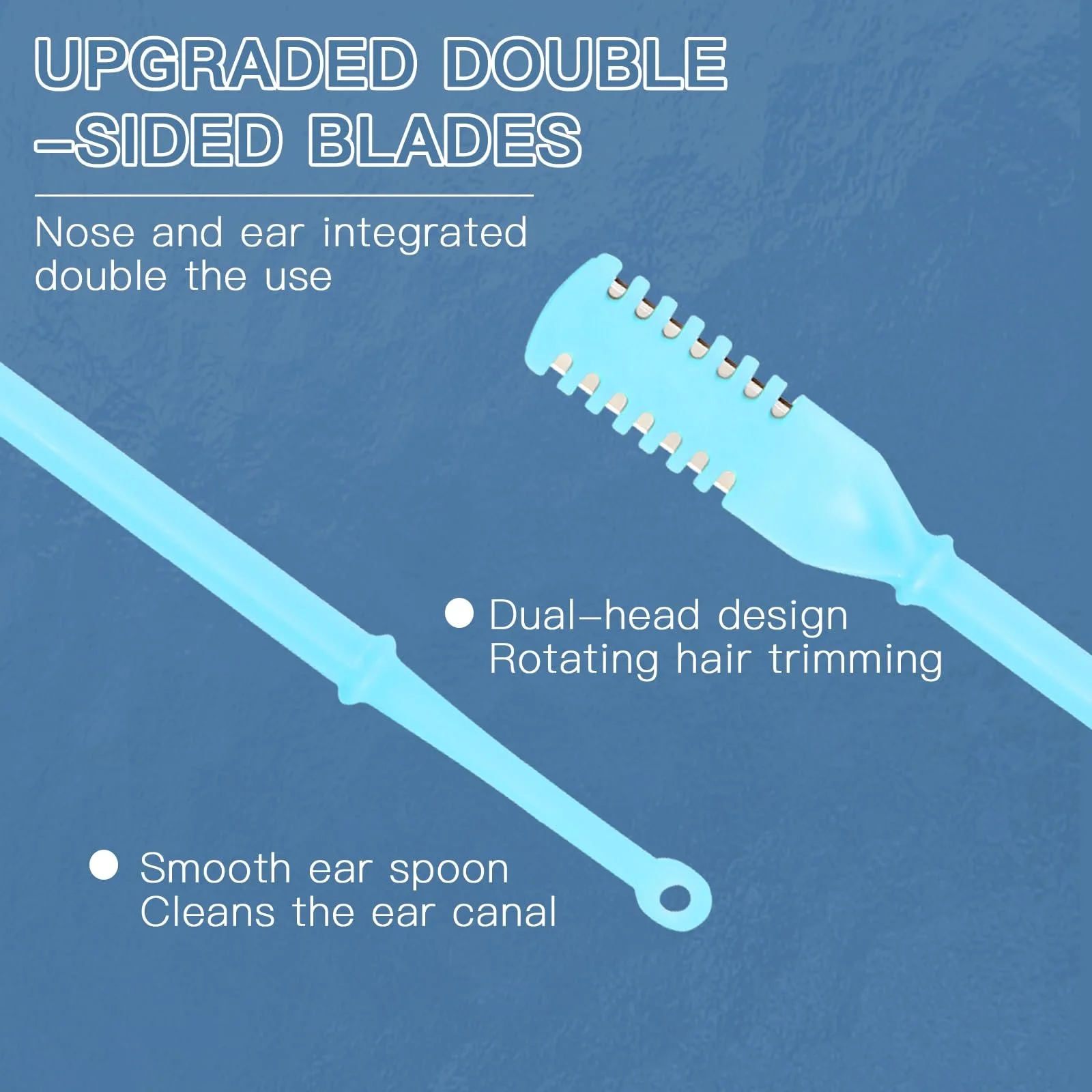 Тример Andibro 5 x 2-в-1 Носовий Мануальний Обертовий Інструмент для Видалення Носового Волосся 360° Обертовий З Двосторонніми Насадками З Вушними Інструментами Для Жінок І Чоловіків, фото №4