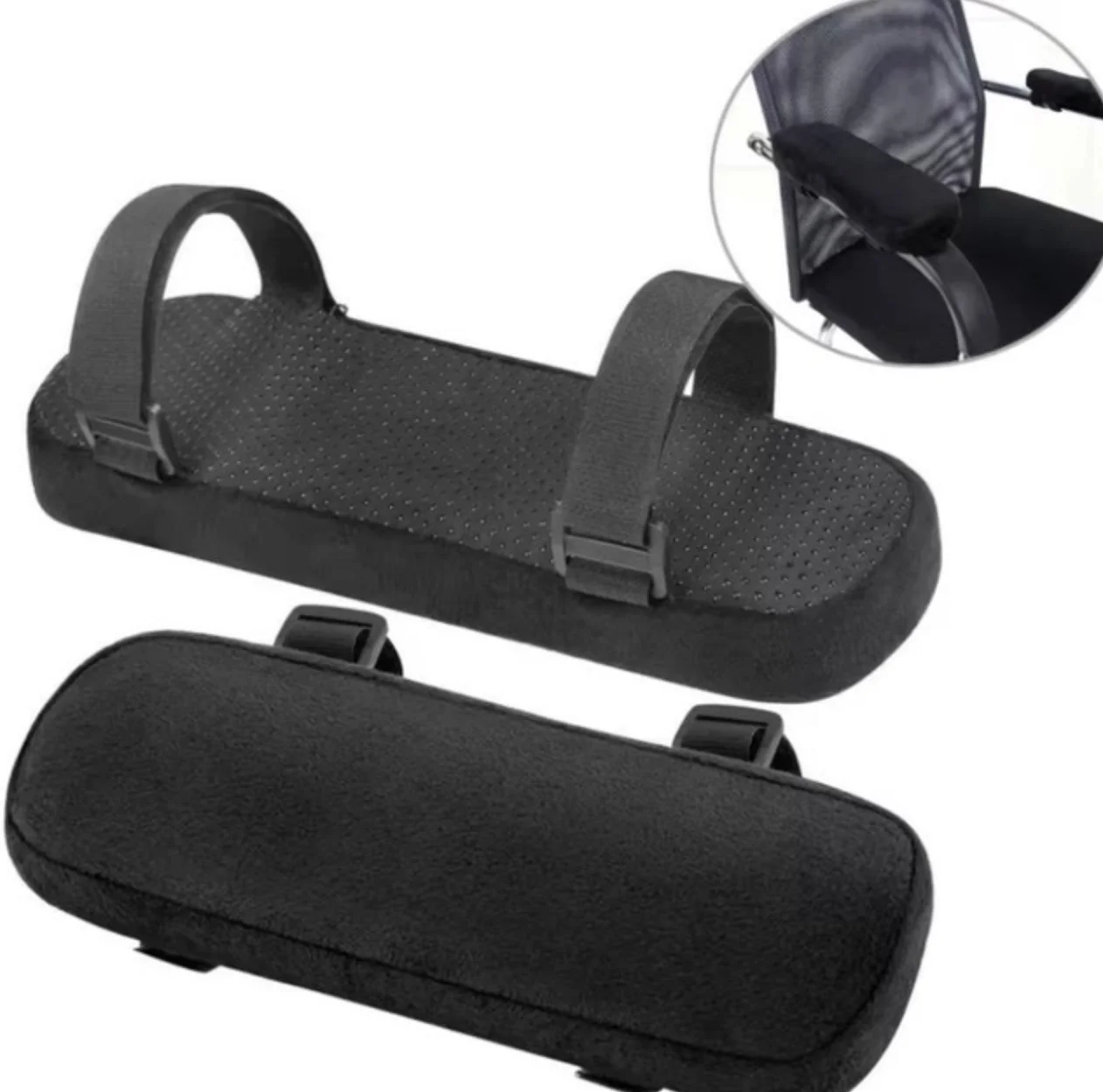 Ергономічна м’яка підставка-підлокітник на липучках 1 шт Чорний, фото №2 Ергономічна м’яка підставка-підлокітник на липучках 1 шт Чорний, фото №2