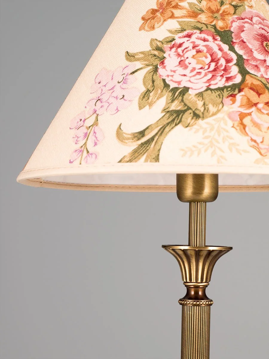 Настільна лампа 403776/4 в стилі модерн, антична латунь, 1xE14 Квітковий, фото №4