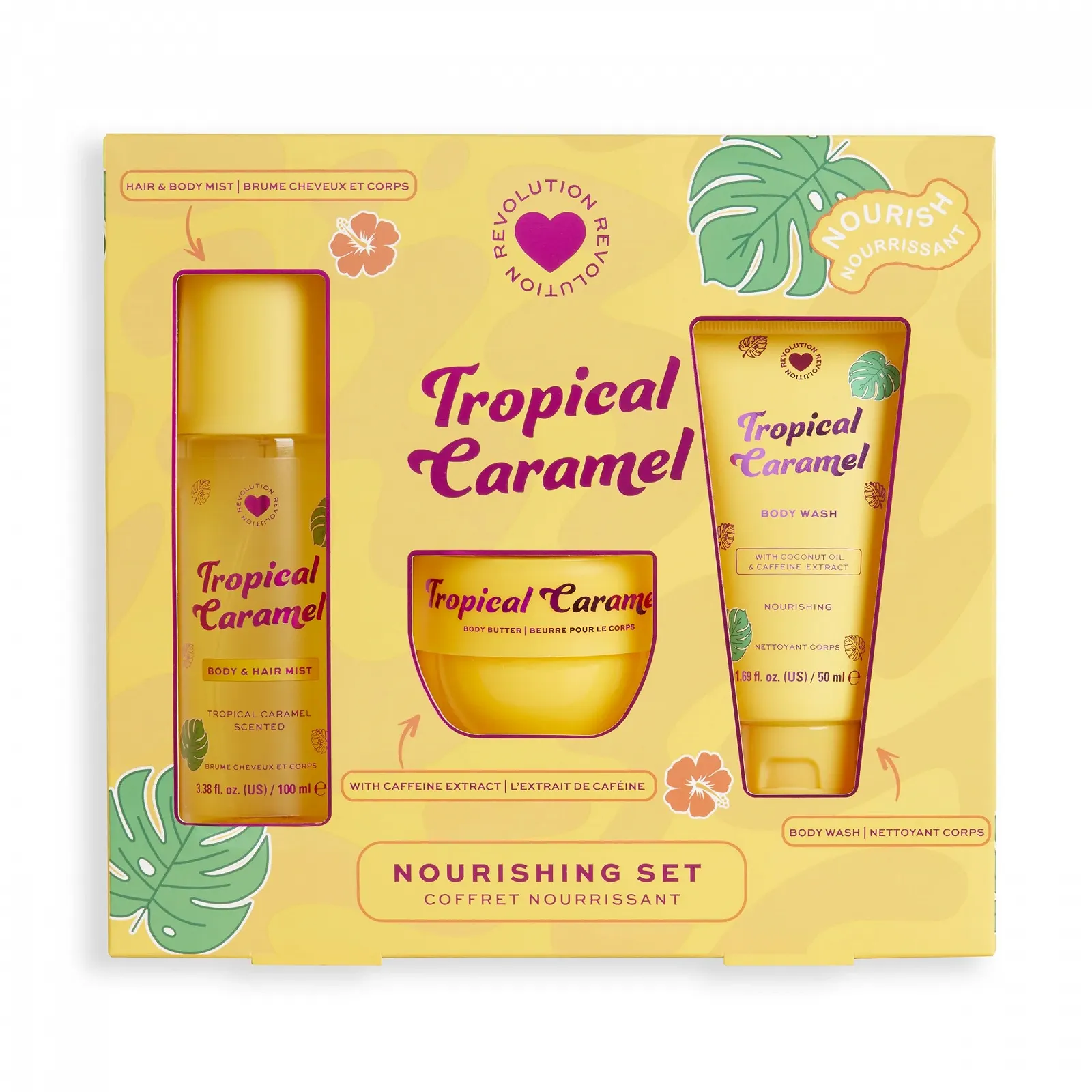 Набір подарунковий для ванни та тіла I Heart Revolution Tropical Caramel, фото №2