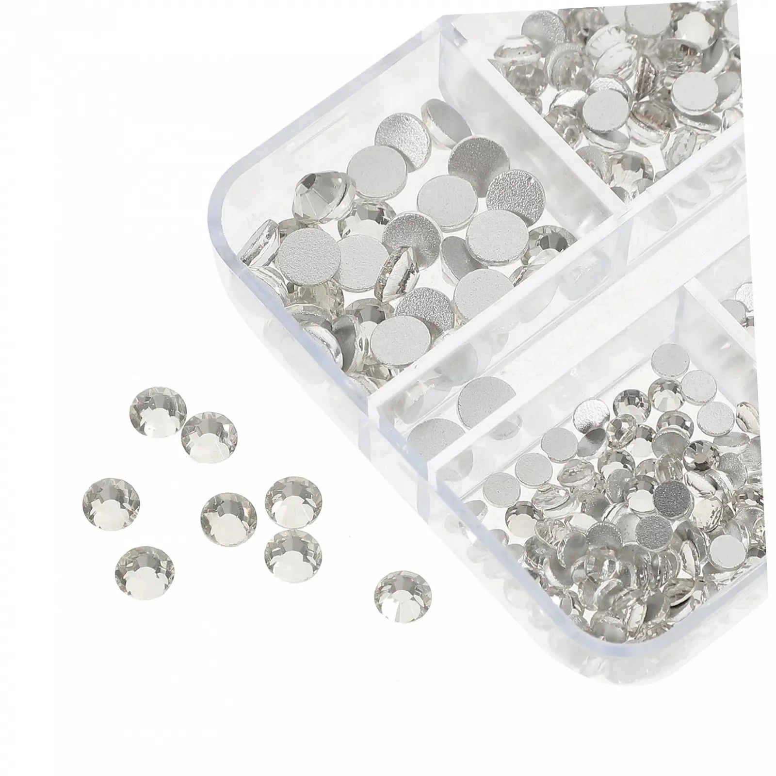 Стразы для ногтей FOMIYES Плоские 6-секционные Самодельные Стразы Украшения для маникюра, фото №7