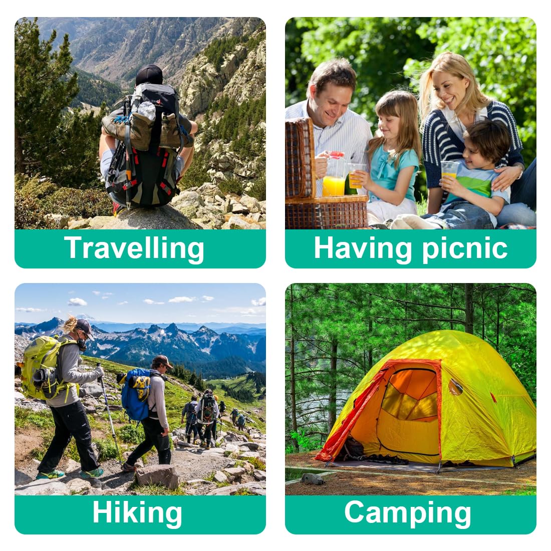 Раскладной набор для походов KSIUW Camping Cutlery 6 в 1 нержавеющая сталь, фото №5