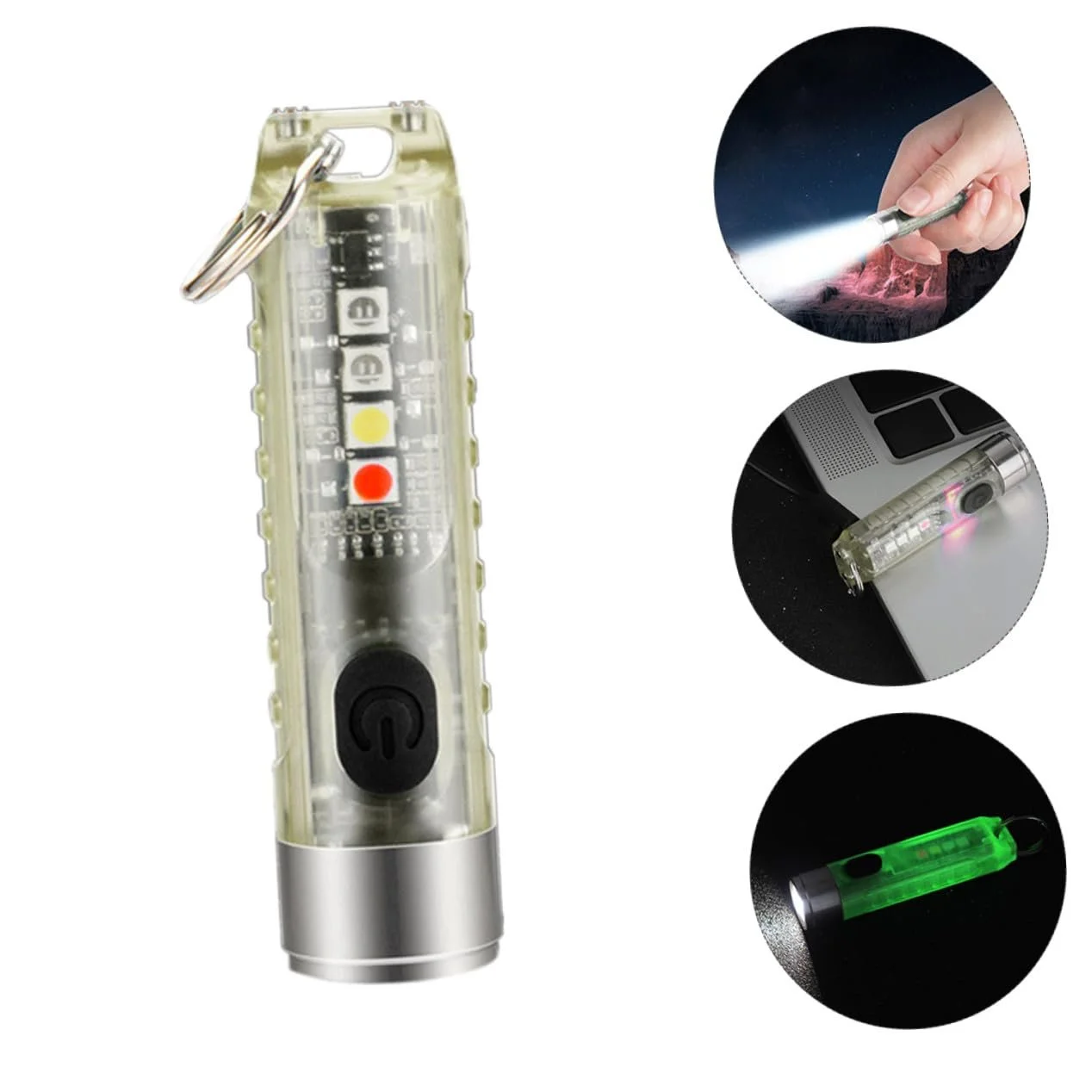 Ліхтарик NOLITOY LED Mini USB акумуляторний, брелок, ударостійкий, надяскравий, портативний, для кемпінгу, надзвичайних ситуацій і подарунків, фото №5