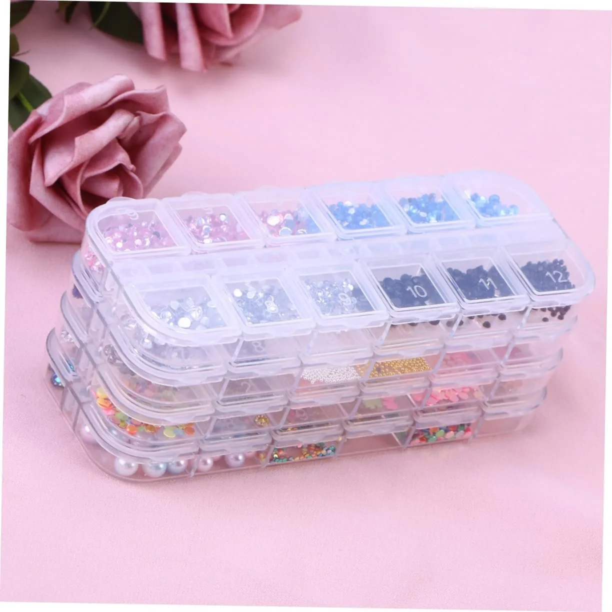 Стразы для ногтей FRCOLOR набор, 4 шт, фото №5