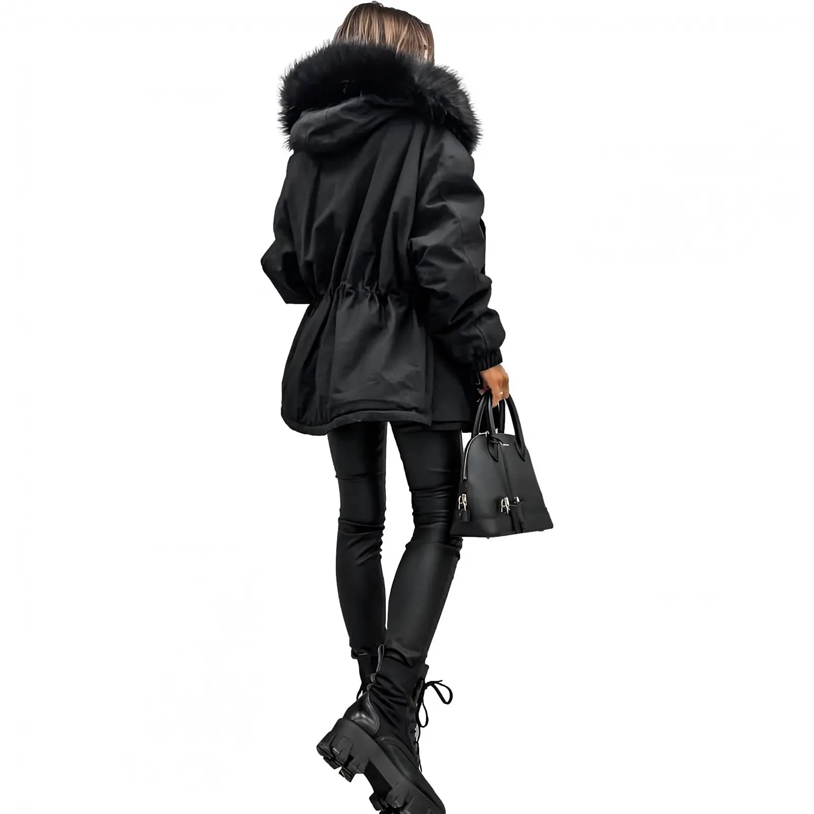 Жіноча зимова парка Amropi  Зимова тепла парка на штучному хутрі, фото №2