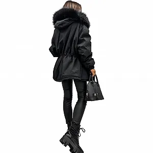 Женская зимняя парка Amropi Зимняя теплая парка на искусственном меху synthetic.ua - Фото 1