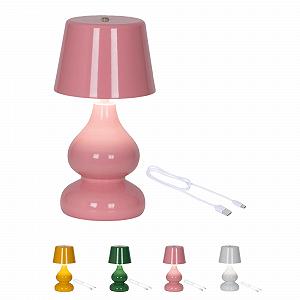 Настільна акумуляторна лампа Lumineo Dimmable Wireless 26 см USB-C Рожевий - Фото 1