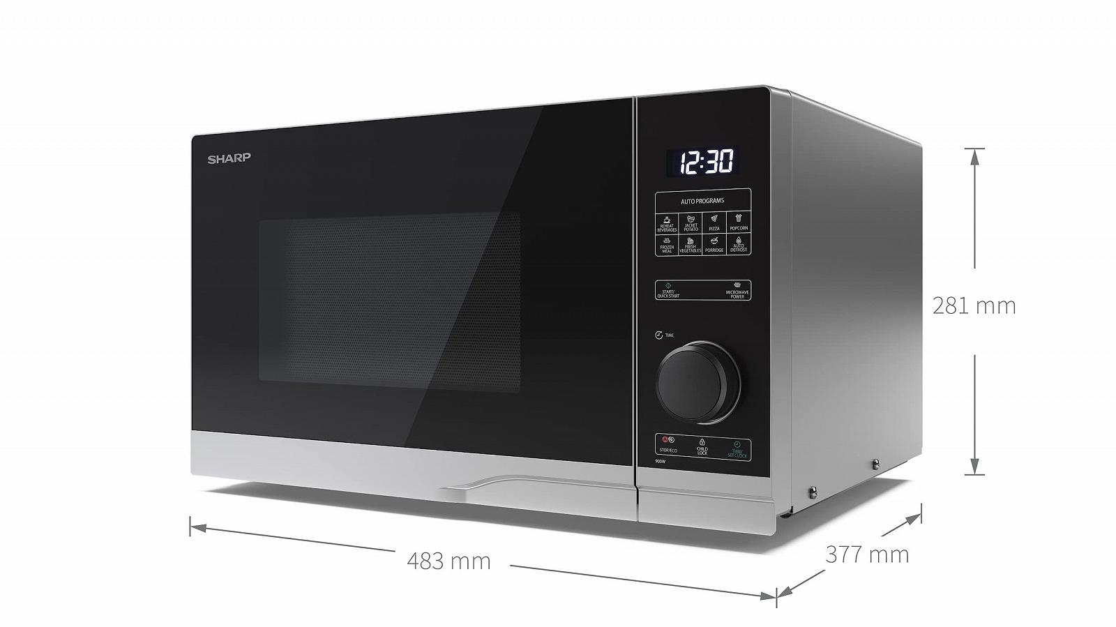 Мікрохвильова піч SHARP PS234AES 900 Вт 10 рівнів потужності Функція розморожування 483 x 281 x 377 см Срібляста, фото №2 Мікрохвильова піч SHARP PS234AES 900 Вт 10 рівнів потужності Функція розморожування 483 x 281 x 377 см Срібляста, фото №2