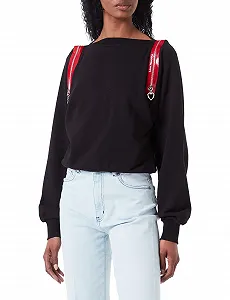 Кофта Love Moschino Комфортна посадка Широкий комір Довгий рукав Жіноча - Фото 1