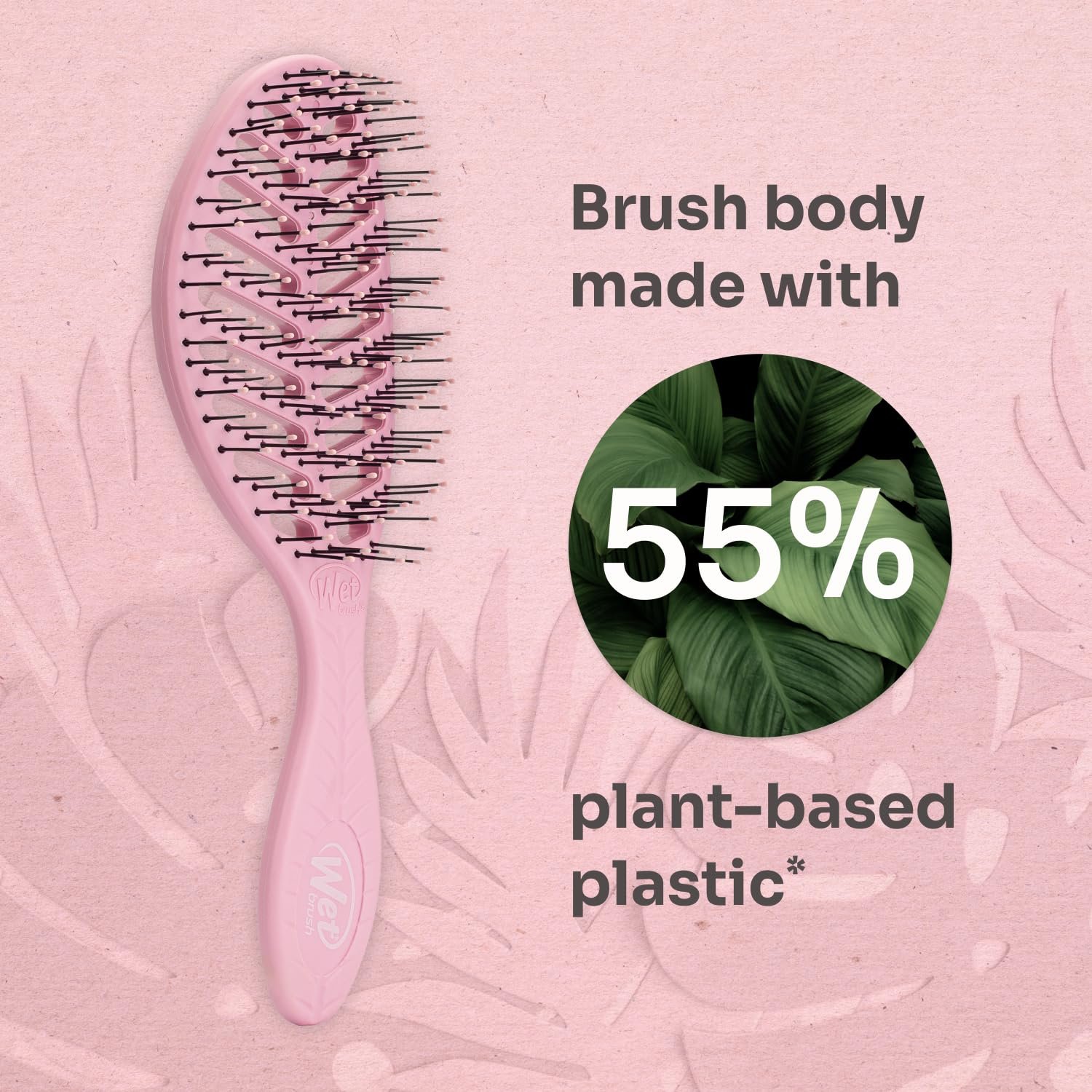 Щітка WetBrush Go Green Speed Dry Detangler з щетинками HeatFlex, рожева, фото №6