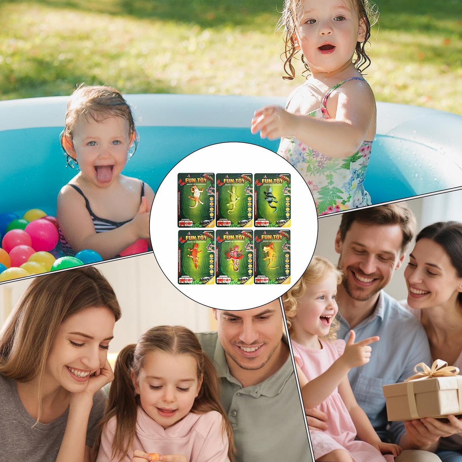 Игрушка для ванной Хамелеон 6 шт. Фигурки изменяющих цвет животных, фото №4