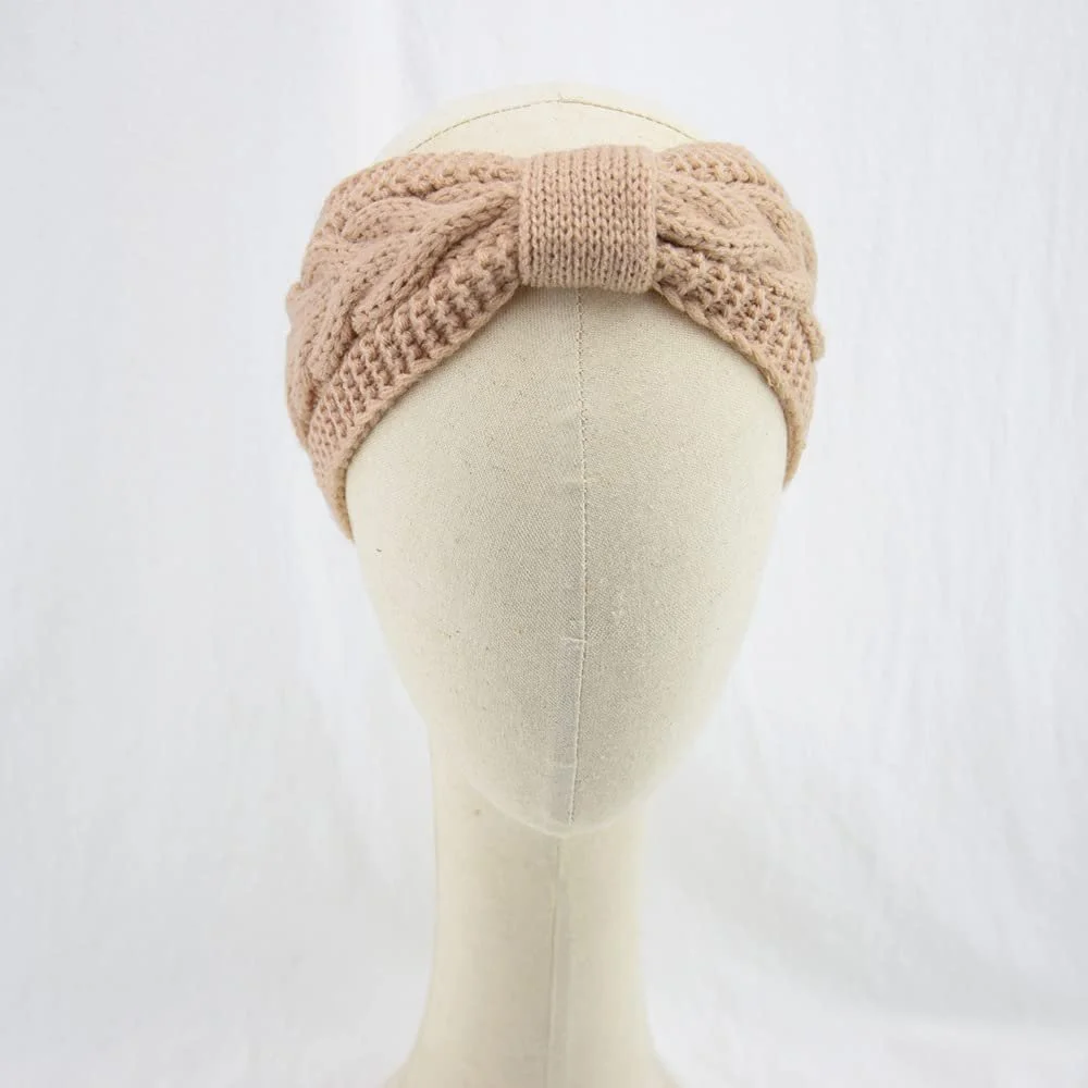 В'язана пов'язка на голову Winter Vintage Плетена, фото №4