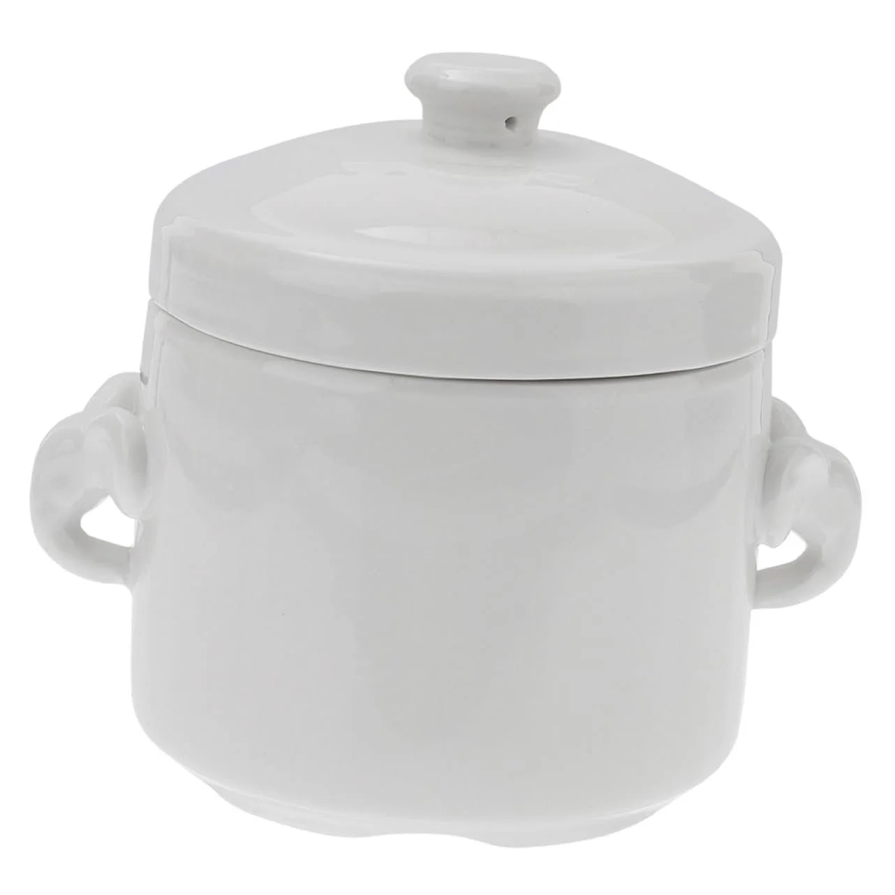 Кастрюля для тушения Homoyoyo керамическая с крышкой жаростойкая терракотовая, фото №1