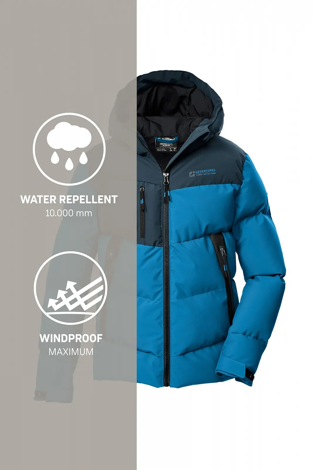 Куртка Killtec Kow 230 Bys Qltd Дитяча стьобана куртка / Функціональна куртка з капюшоном, вигляд пуху, фото №6