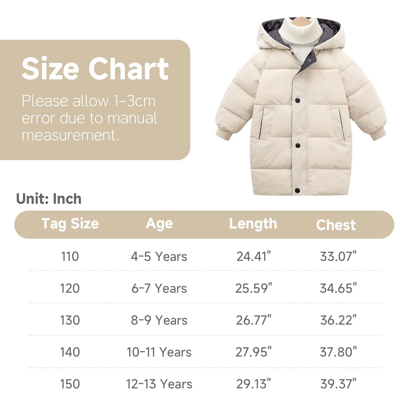 Дитяче зимове довге пухове легке пальто з капюшоном JiAmy, фото №7