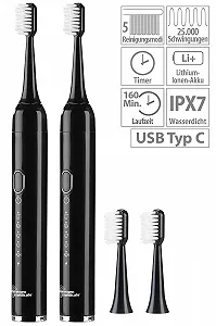 Електрична звукова зубна щітка newgen medicals SZB-300 дорожній набір 25000 Гц 5 режимів USB із сумкою synthetic.ua - Фото 1