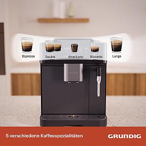 Полностью автоматическая кофемашина GRUNDIG KVA 6230 с насадкой для вспенивания молока, нержавеющая стальная мельница с 13 уровнями помола, контейнер для зерен 250 г, съемный резервуар для воды 2 литра, давление помпы 19 бар synthetic.ua - Фото 1