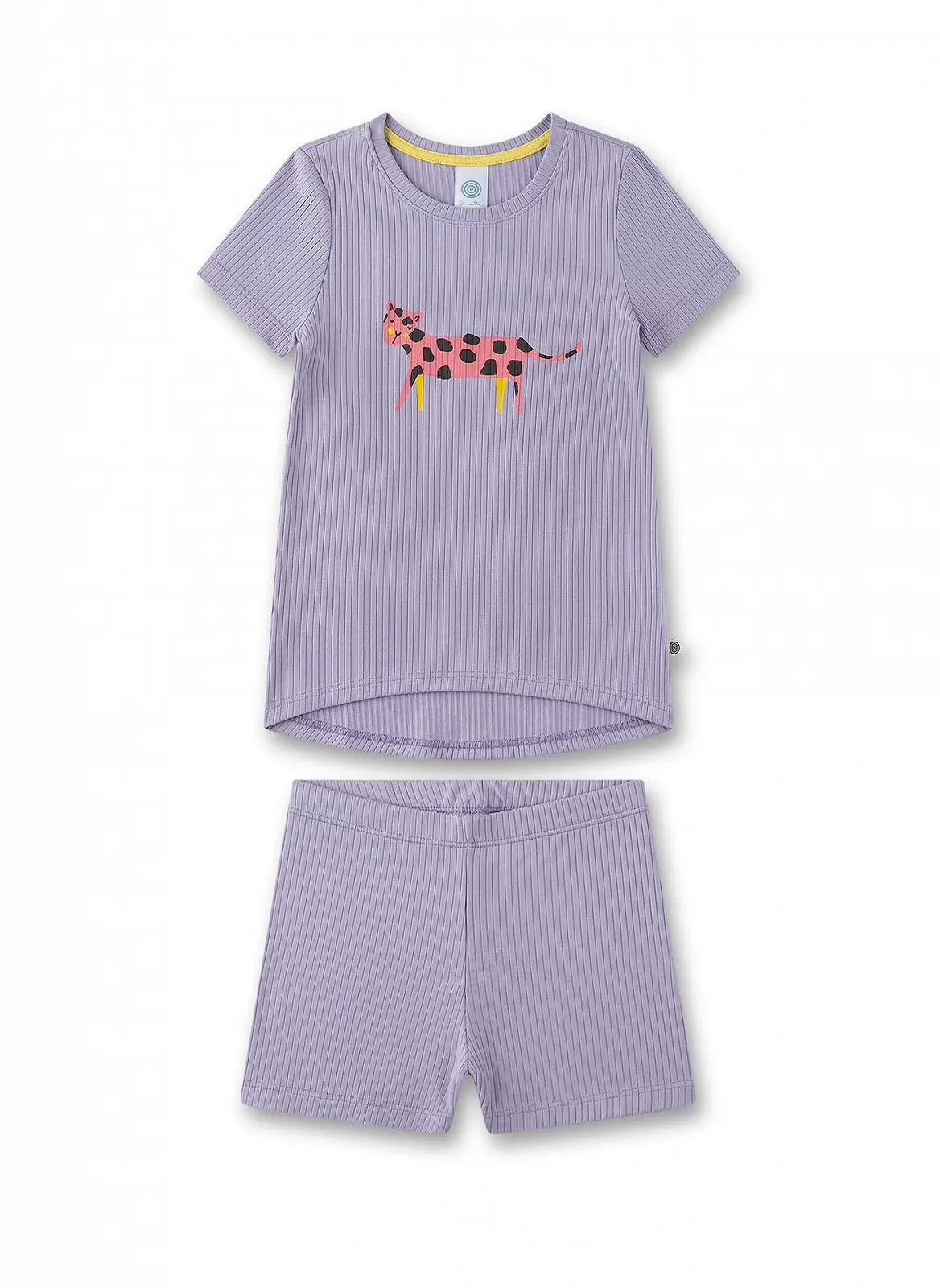 Пижама Sanetta для девочек, шорты, фиолетовая, фото №1 Пижама Sanetta для девочек, шорты, фиолетовая, фото №1