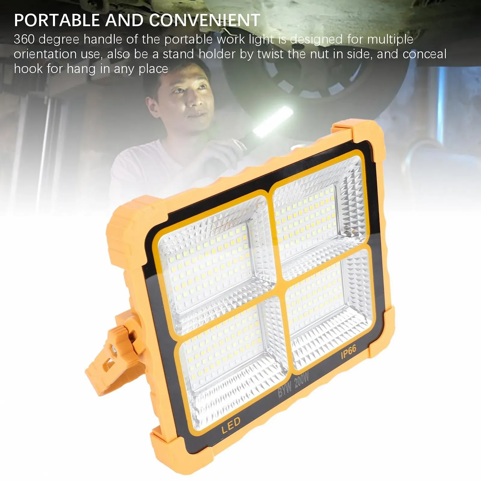 Ліхтар Cocoarm 200 W 15000 Lm для риболовлі та нічних робіт, фото №2
