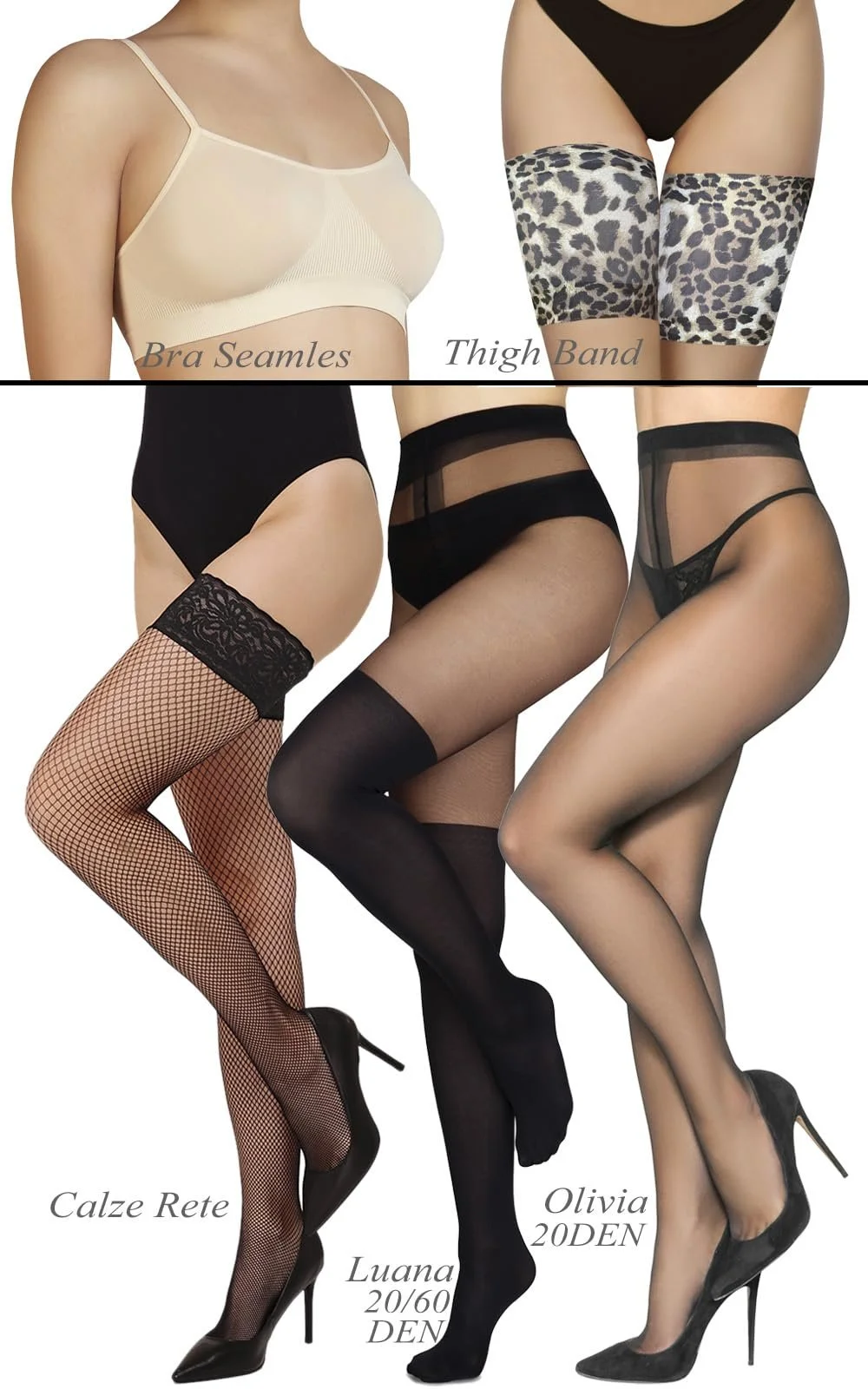 Женские гольфы до колена - Удобные Прочные Носки - Мягкие Универсальные Плотные Устойчивые Стильные - Сделано в Италии 89% Полиамид 11% Эластан, фото №5