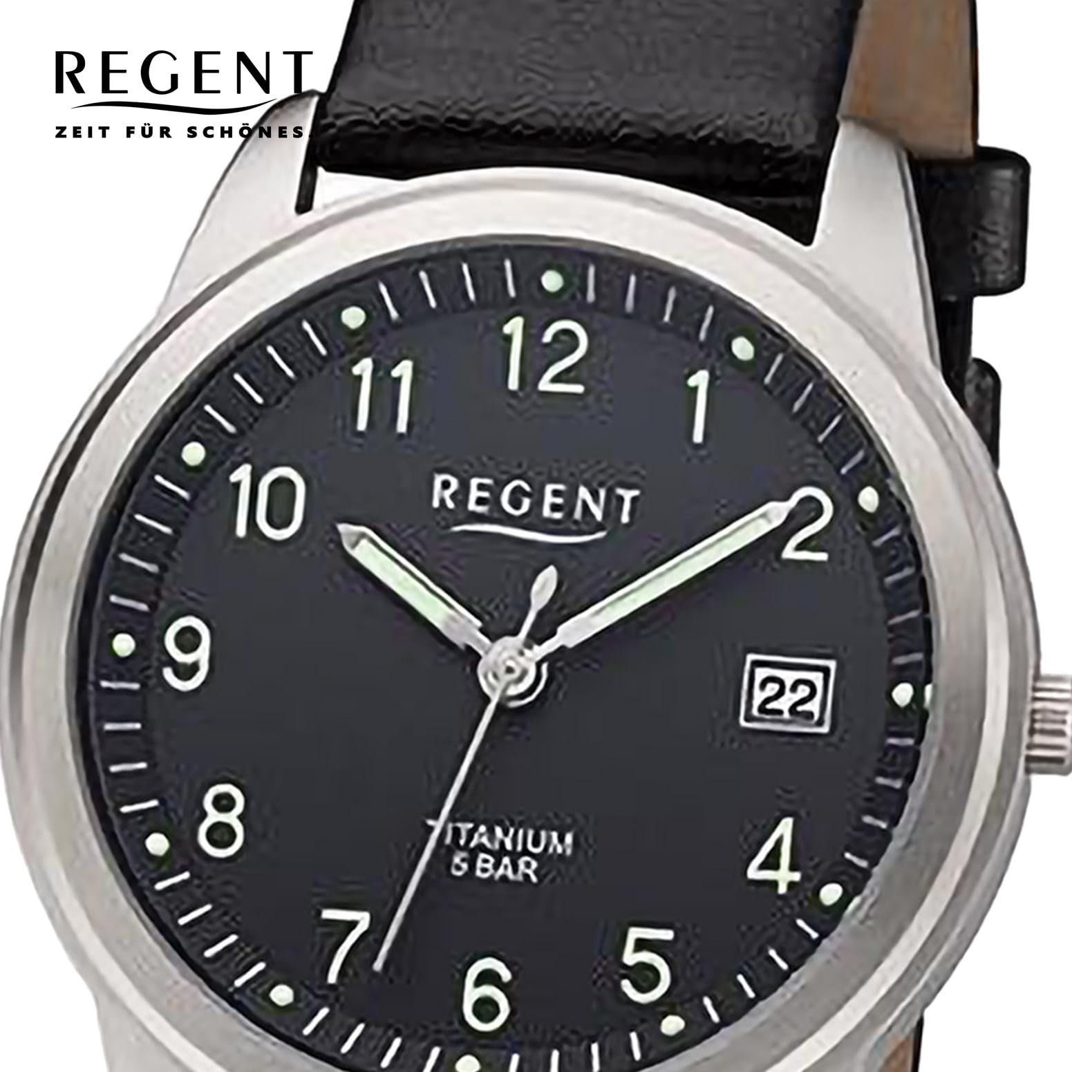 Женские часы Regent F-1267 Титановый корпус, серебристый/черный, ремешок., фото №2 Женские часы Regent F-1267 Титановый корпус, серебристый/черный, ремешок., фото №2