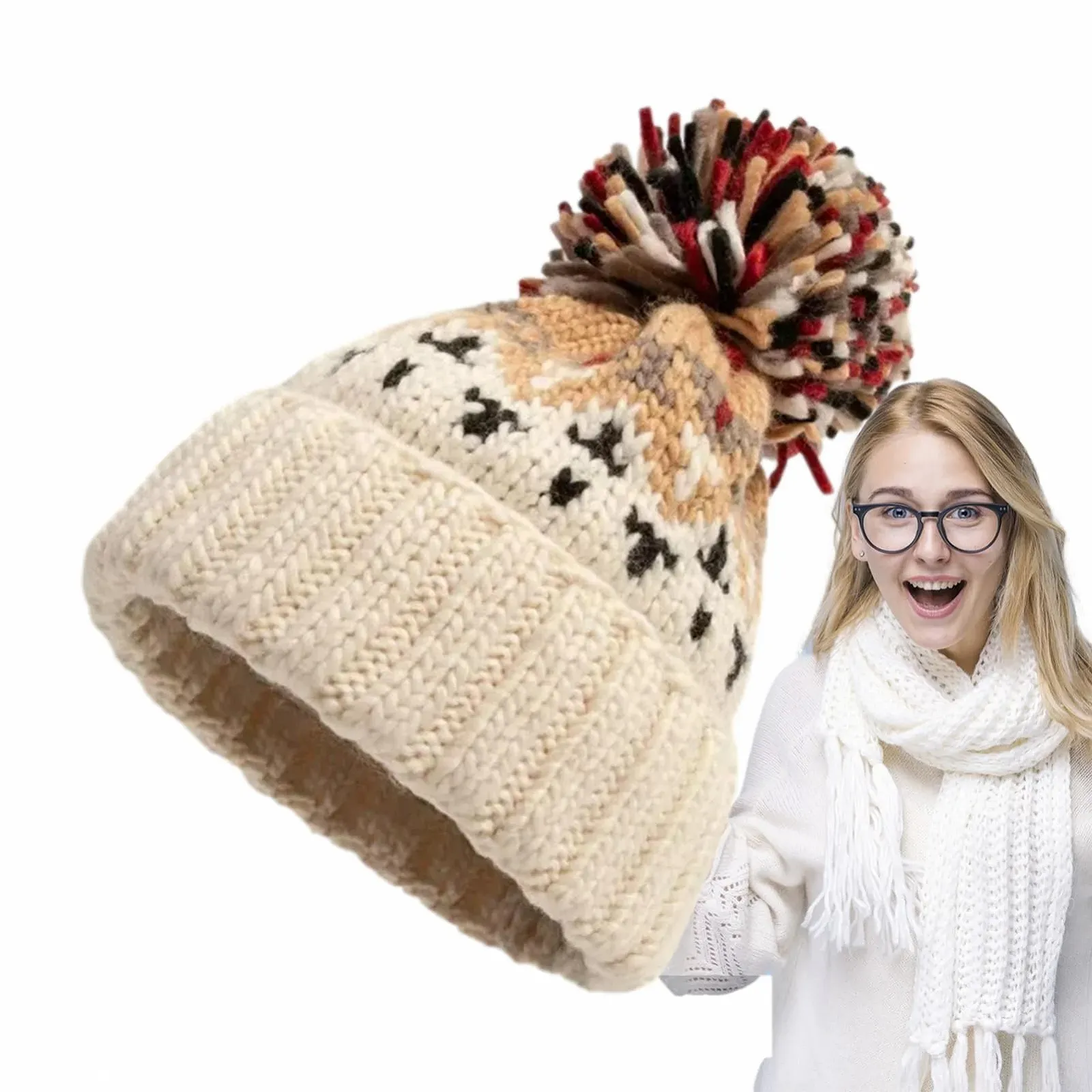 Шапка з помпоном Bexdug, фото №4