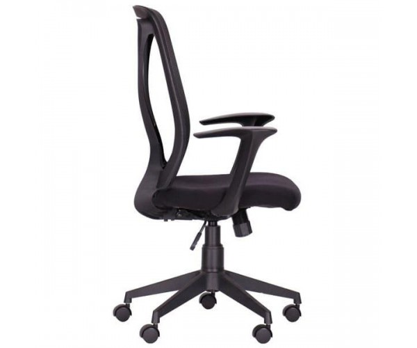 Офісне крісло для персоналу Art Metal Furniture Nickel Black сидіння Сідней-07/спинка Сітка SL-00 чорна 297089, фото №3