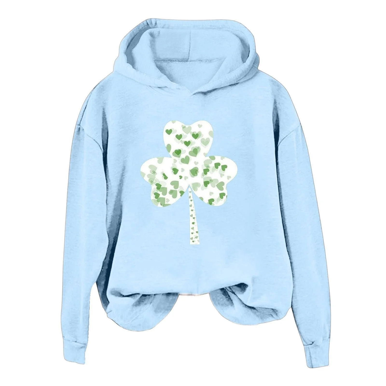 Женская Толстовка с круглым вырезом, Модная Повседневная Толстовка с длинными рукавами и принтом ко Дню Святого Патрика для женщин, фото №3
