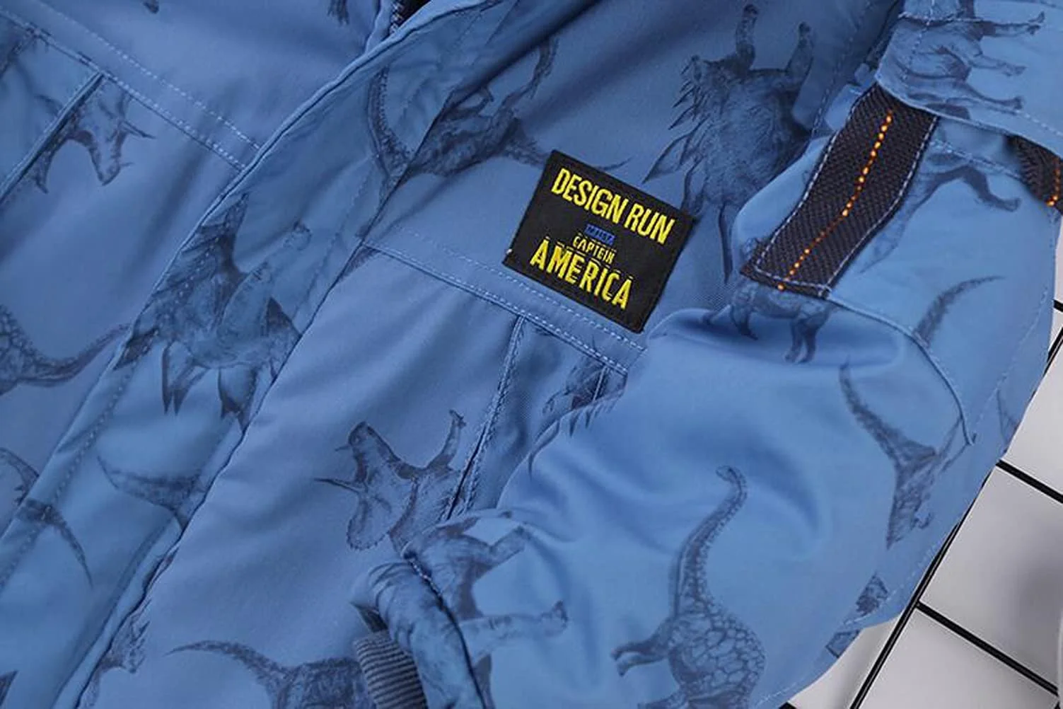 Пухова куртка для хлопчиків Nemopter, дитяче пальто, стьобана куртка для хлопчиків з капюшоном і динозавром, 3-13 років, фото №3