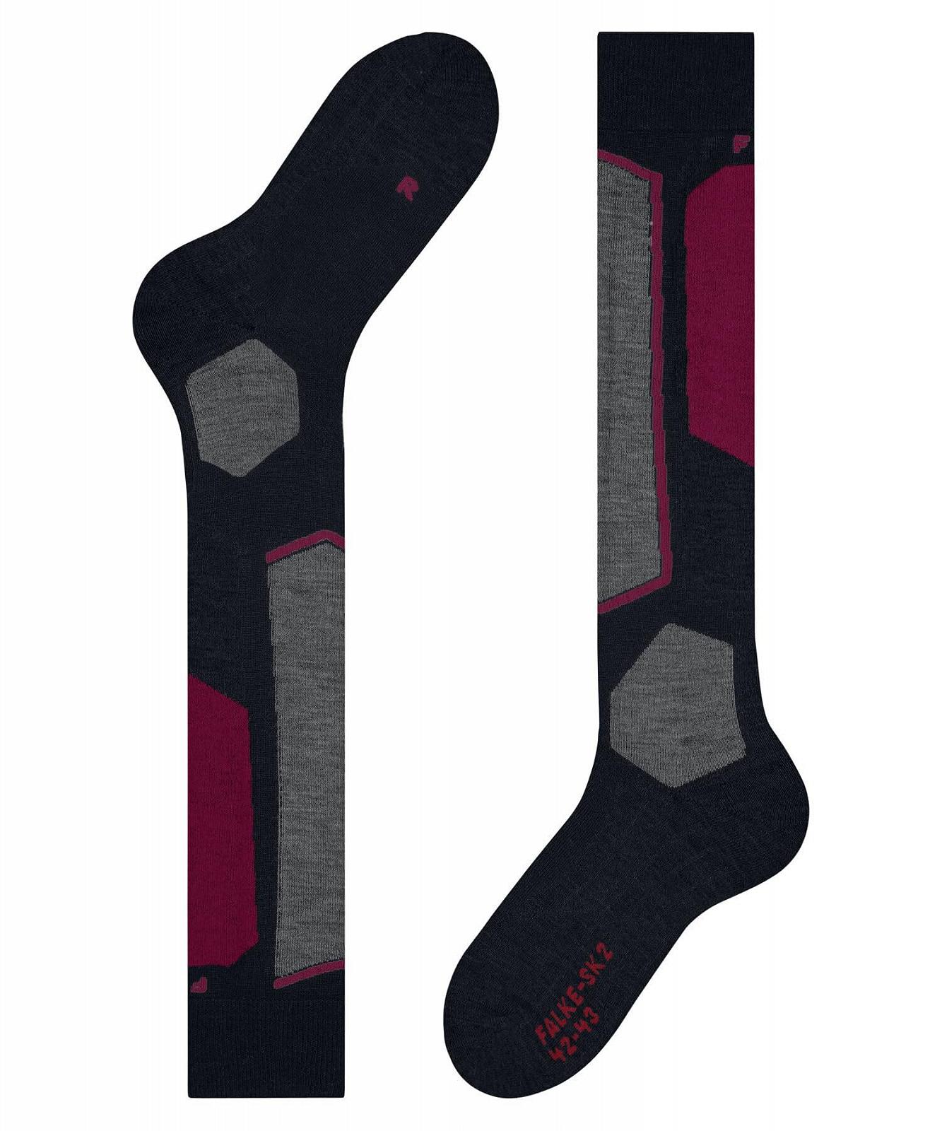 Женские лыжные носки FALKE SK2, средняя амортизация, защита от мозолей, теплые лыжные носки, длинные, для катания на лыжах, дышащие, быстросохнущие, с климат-контролем, с функцией предотвращения запаха, шерсть, функциональный материал, 1 пара, фото №7