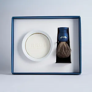 Набор для бритья Plisson Starter Kit Real Badger Grey Size 12 Midnight Blue цена на synthetic.ua - Фото 1 Набор для бритья Plisson Starter Kit Real Badger Grey Size 12 Midnight Blue synthetic.ua - Фото 1