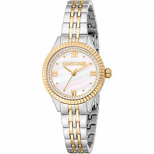 Часы Roberto Cavalli Аналоговые Кварцевые RC5L124M0085 Женские С ремешком из нержавеющей стали, жемчужно-белый, Fashion - Фото 1