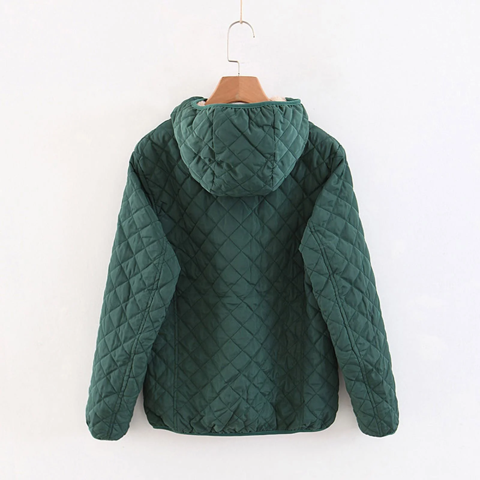 Куртка DKLOVIFU Жіноча Спортивна У клітинку З капюшоном Однотонна, фото №3 Куртка DKLOVIFU Жіноча Спортивна У клітинку З капюшоном Однотонна, фото №3