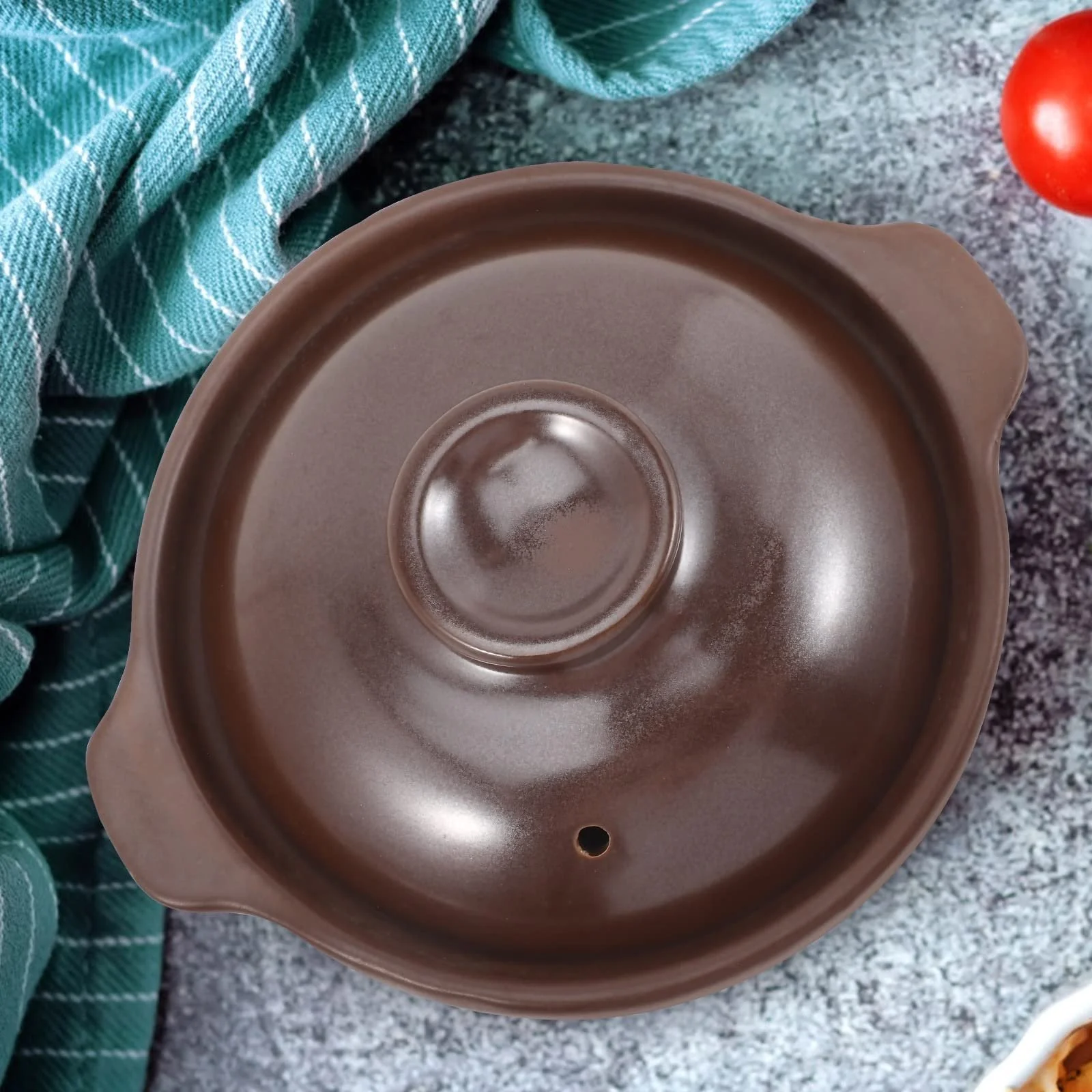 Кастрюля OQHAIR керамическая для тушения овощей и супа, фото №3