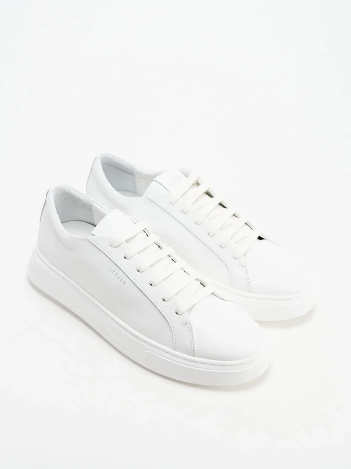 Чоловічі низькі Кросівки зі шкіри білого кольору, фото №3