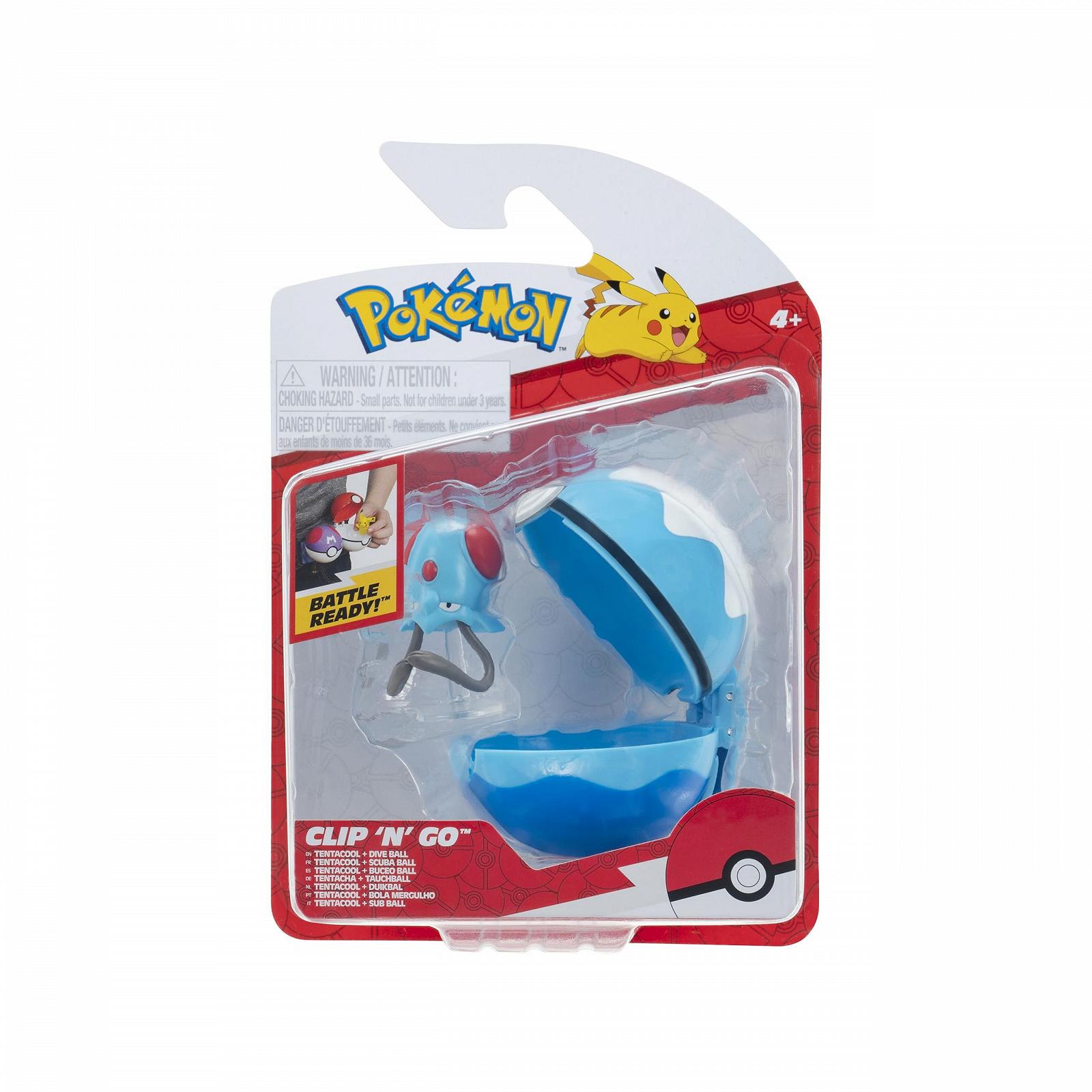Фигурки Pokémon Clip 'N'Go Aron, Charcadet, Blitzle, Cyndaquil, Sprigatito, Tentacool, фото №7