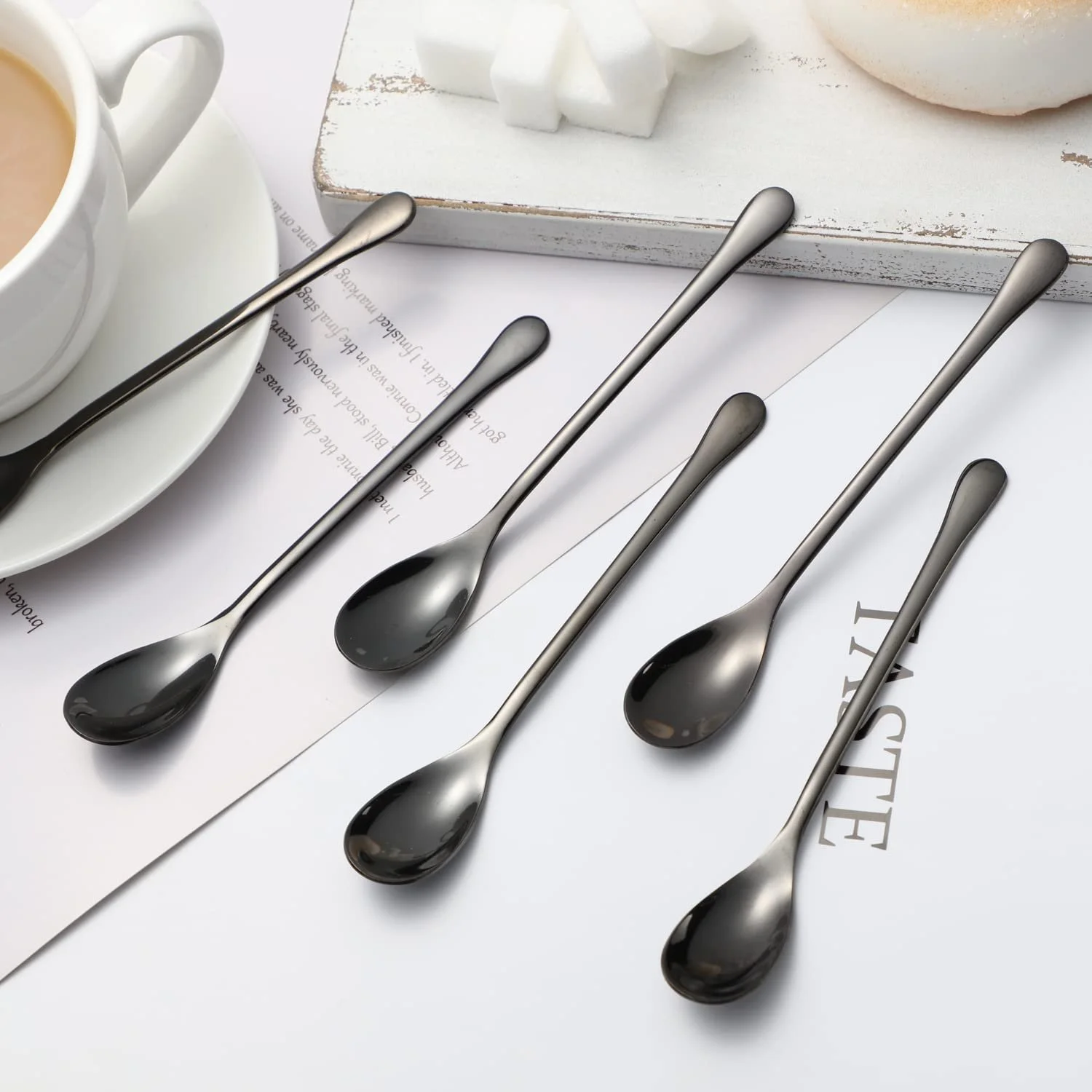 Кавова ложка Набір з 6 маленьких чайних з нержавіючої сталі, фото №7