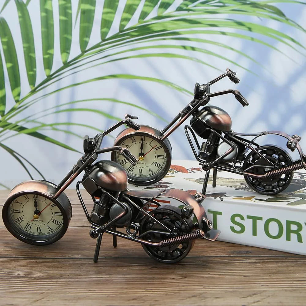 Часы Модель мотоцикла Ретро Металл, фото №6 Часы Модель мотоцикла Ретро Металл, фото №6