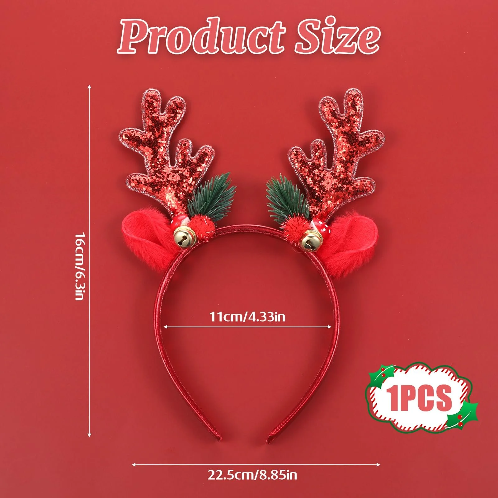 Рождественский Обруч на Голову, фото №2 Рождественский Обруч на Голову, фото №2