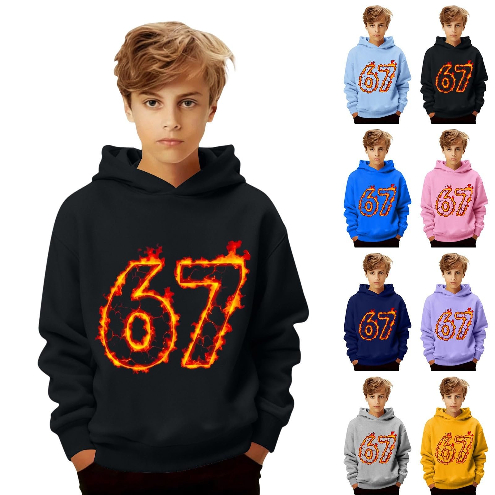 Худі Generisch з малюнком Neon Doughnut Basketball 67 Six Seven, фото №2