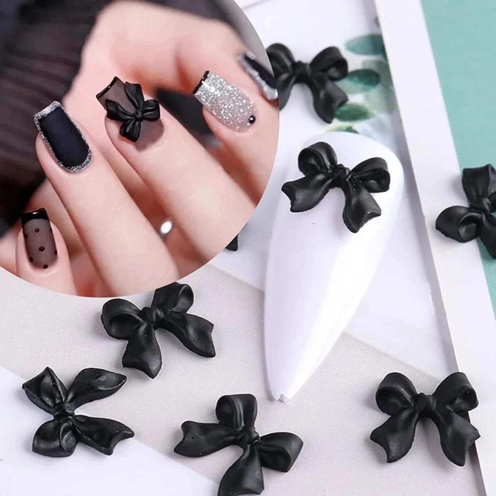 3D Міні-бантики Метелики Смола Білий, 100 шт, фото №5