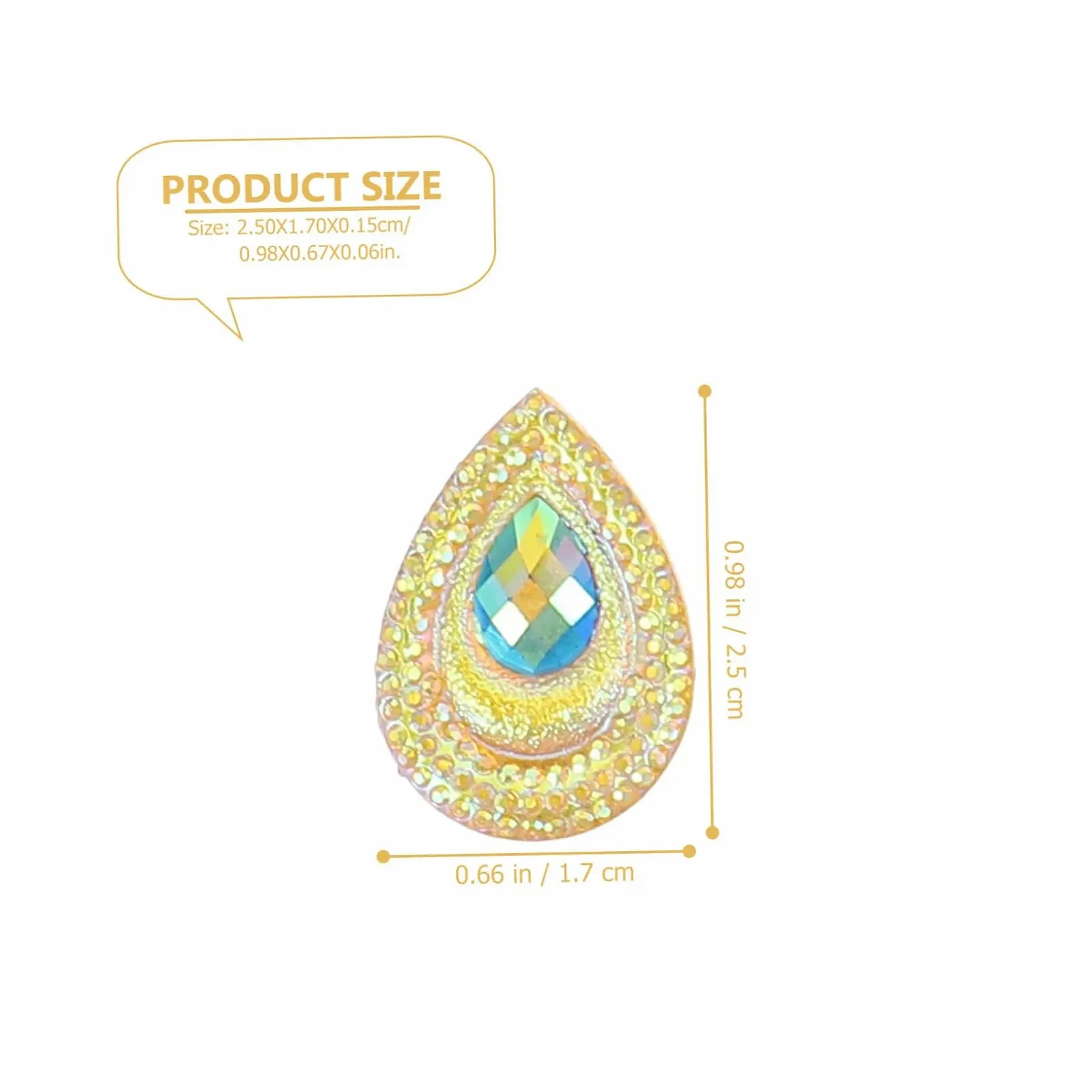 Стразы Капли воды из смолы 2 шт. для одежды, украшений ручной работы, разнообразных материалов для свадебных аксессуаров и моды, фото №2