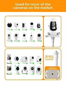 Тримач для відеоняні Universal ieGeek Baby 1T/Baby 4/7S 40 см 1/4" screw base synthetic.ua - Фото 1