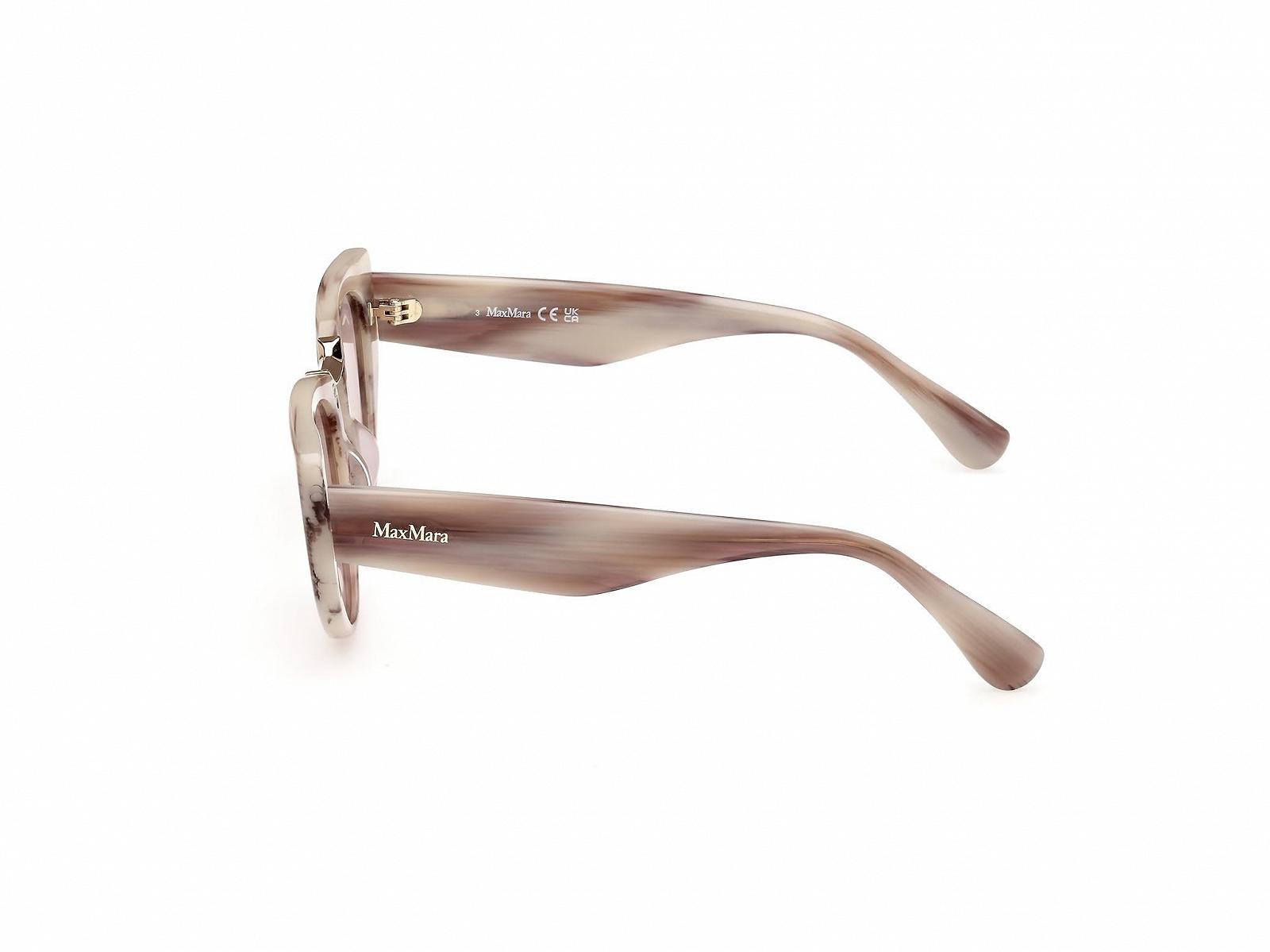 Солнцезащитные очки MaxMara MM0093 60G бежевый horn 54/18/140, фото №3