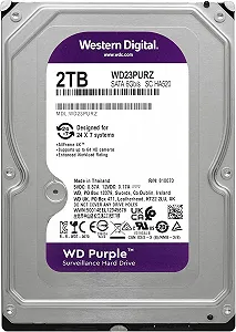 Внутрішній жорсткий диск 3.5" Western Digital Purple 2TB 5400 об\хв 180 Мб\с SATA III (WD23PURZ) synthetic.ua - Фото 1