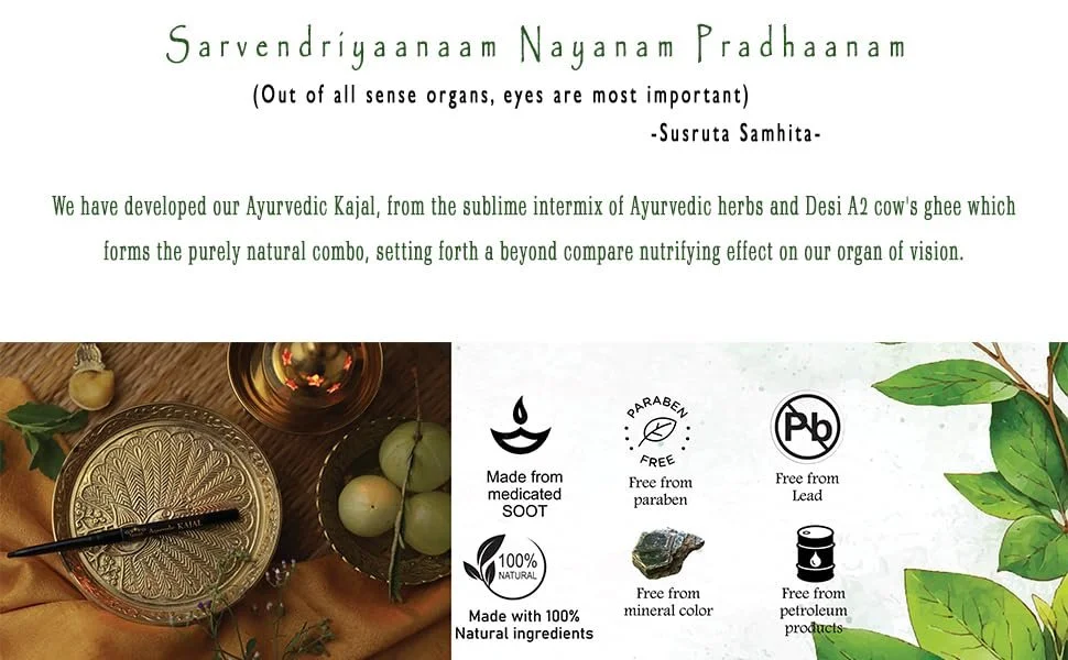 Олівець для очей TATSAT 100% Natural Ayurvedic Kaajal, фото №6