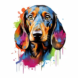 Наклейка на стіну GRAZDesign Dog Badger Кольорова 72 x 57 см - Фото 1